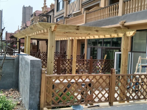 淄博木塑廊架围栏