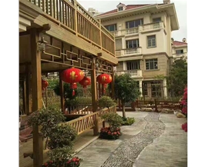 淄博塑木廊架围栏